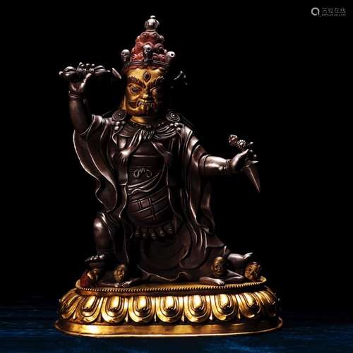 A Silver Statue of Guru Padmasambhava