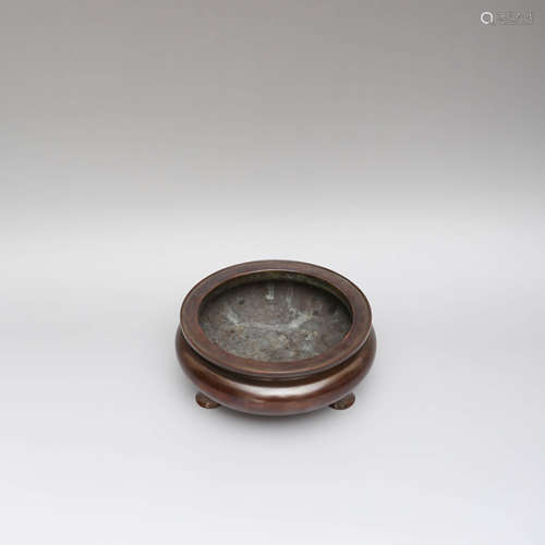 A Bronze Tripod Incense Burner