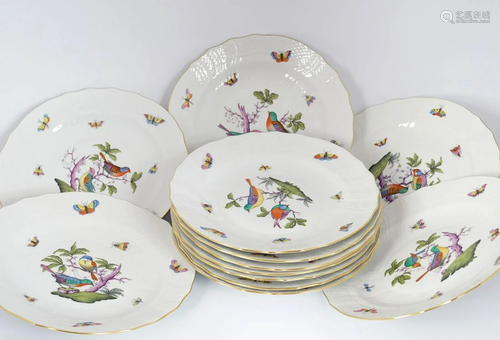 SET OF 12 ROTHSCHILD HEREND PLATES