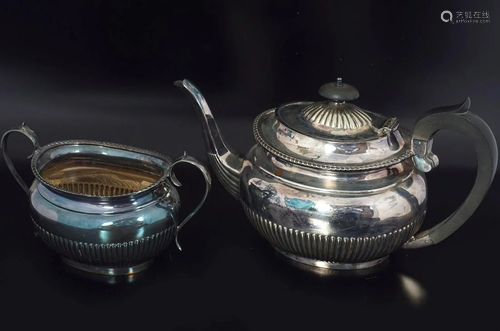 SHEFFIELD TEAPOT AND SUGAR BOWL