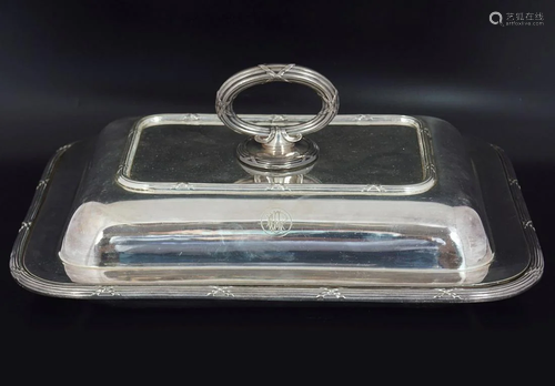 LARGE SHEFFIELD SILVER PLATE ENTRÃ‰E DISH