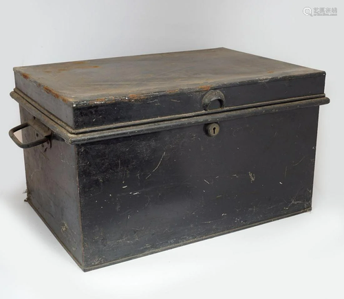 EDWARDIAN METAL MILITARY DOCUMENT BOX