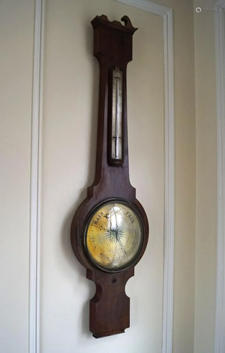 19TH-CENTURY ROSEWOOD CASED MERCURY BAROMETER