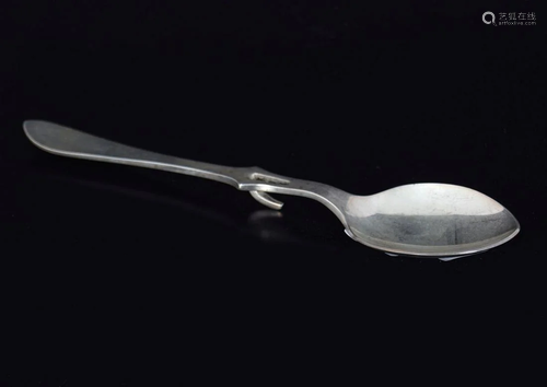 EDWARDIAN SILVER CONSERVE SPOON