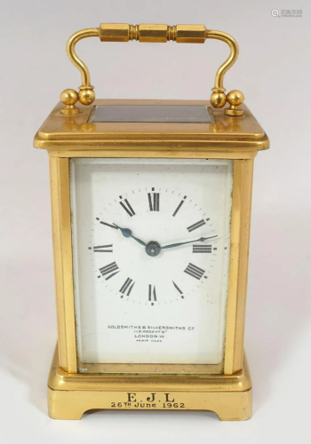 19TH-CENTURY FRENCH BRASS CARRIAGE CLOCK