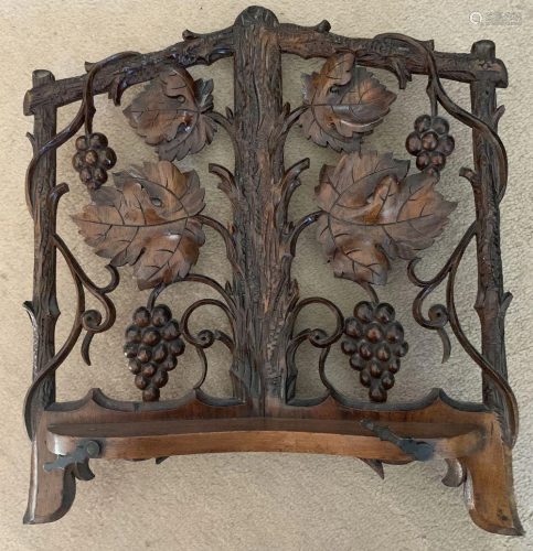 19TH-CENTURY CARVED TABLE BOOKSTAND