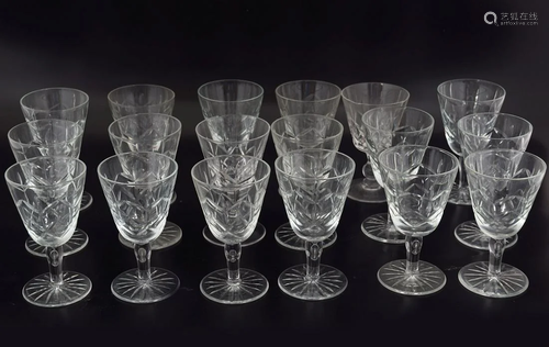 18 CRYSTAL SHERRY GLASSES