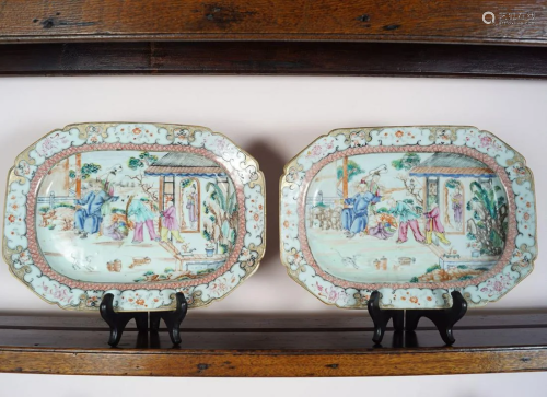 PR. OF 18TH-CENTURY CHINESE FAMILLE ROSE PLATTERS