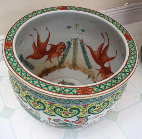 EARLY 20TH-CENTURY CHINESE POLYCHROME JARDINIERE