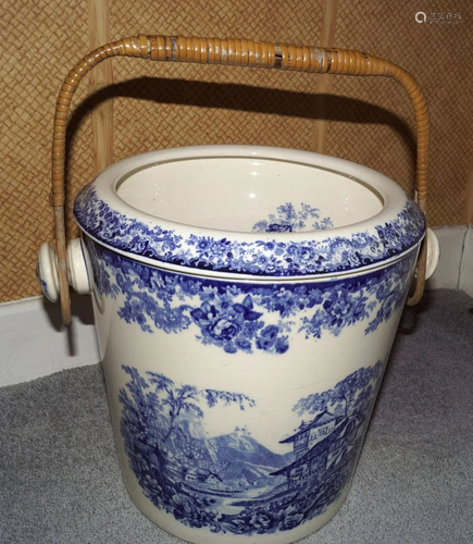 MINTON BLUE AND WHITE BUCKET