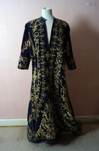 ROYAL BLUE VELVET KAFTAN