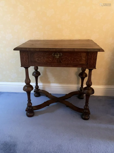 LATE 17TH-CENTURY WALNUT SIDE TABLE