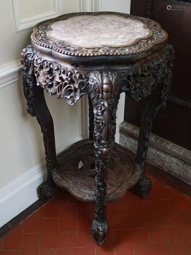 19TH-CENTURY CHINESE HARDWOOD TABLE