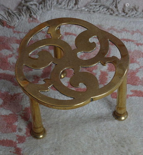 19TH-CENTURY BRASS TRIVIT