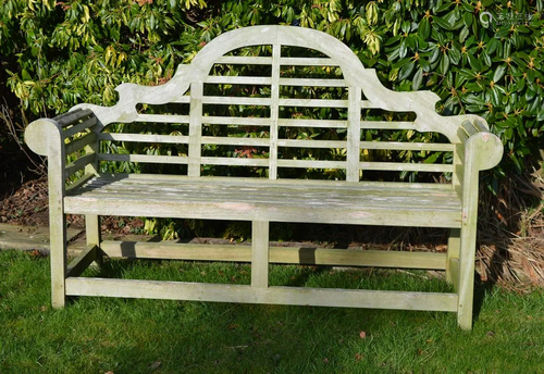 20TH-CENTURY LUTYENS TEAK BENCH