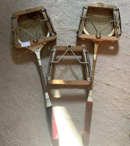 2 VINTAGE SQUASH RAQUETS