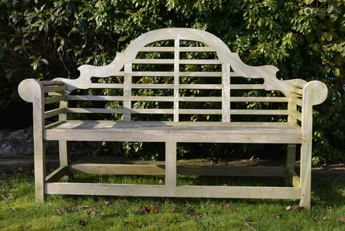 20TH-CENTURY LUTYENS TEAK BENCH