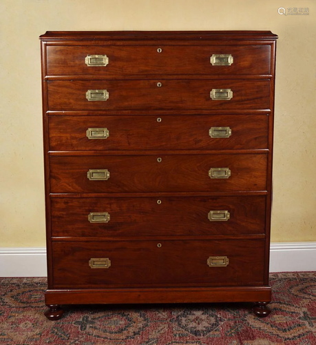 19TH-CENTURY MAHOGANY TALLBOY