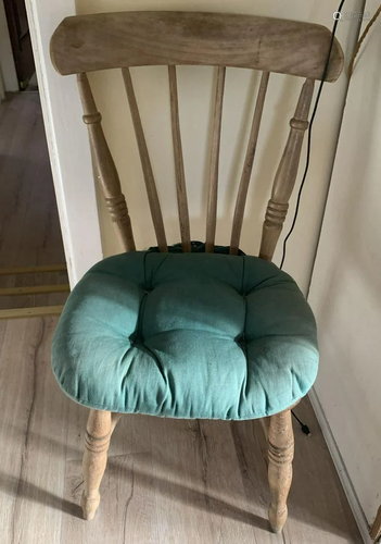 PAIR OF PINE KITCHEN CHAIRS