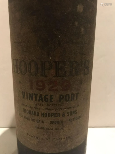 HOOPERS VINTAGE PORT 1929 PORT