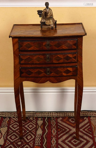 18TH-CENTURY FRENCH PARQUETRY PEDESTAL