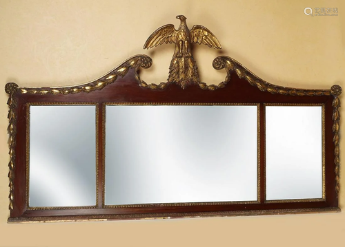 18TH-CENTURY PARCEL GILT OVERMANTLE MIRROR