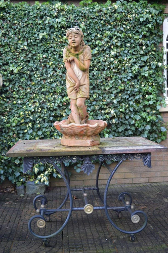 19TH-CENTURY TERRACOTTA BIRD BATH