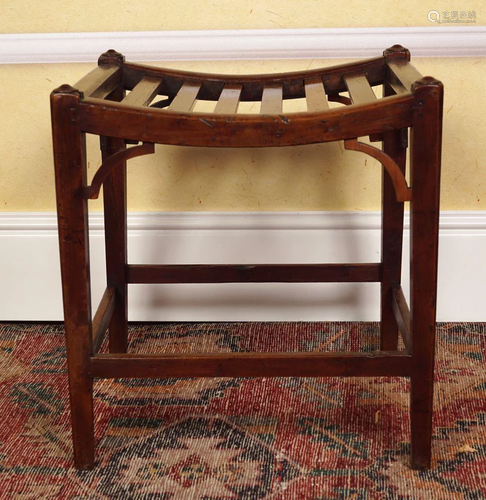 IRISH GEORGE III YEW WOOD LUGGAGE STAND