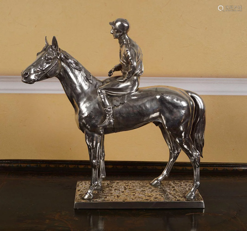 19TH-CENTURY SILVER GILT BRONZE SCULPTURE GROUP