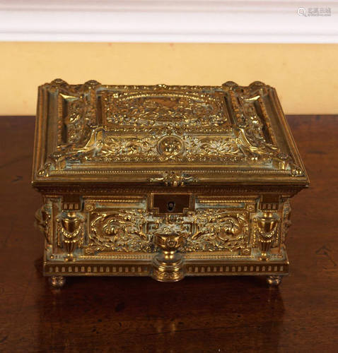 19TH-CENTURY ORMOLU JEWELLERY CASKET