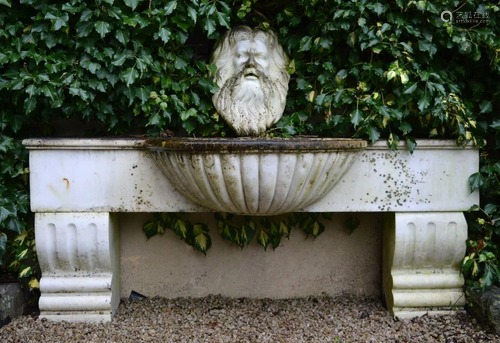 CARVED MARBLE WATER TROUGH