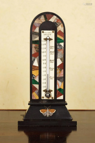 19TH-CENTURY GRAND TOUR CASED DESK BAROMETER