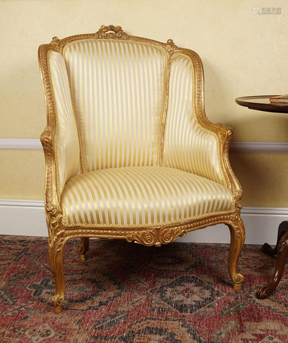 PAIR OF 19TH-CENTURY CARVED GILTWOOD CHAIRS