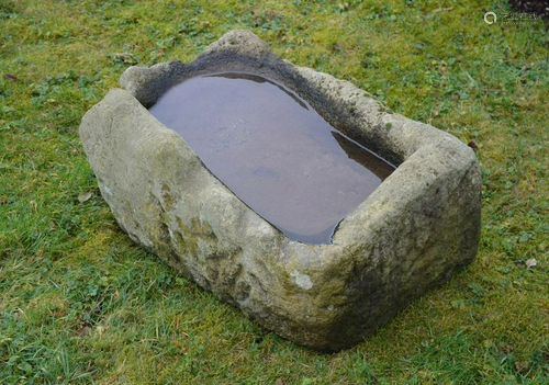 18TH-CENTURY STONE WATER TROUGH