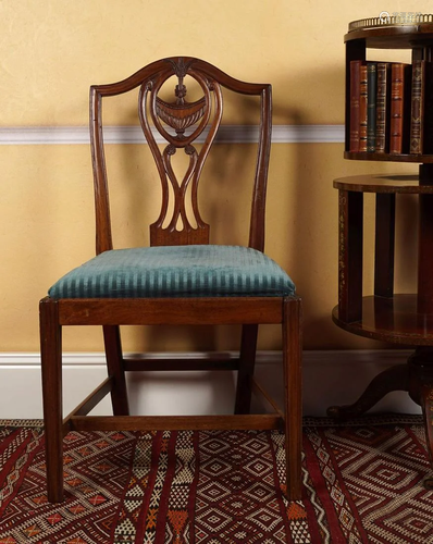 PAIR OF GEORGE III HEPPLEWHITE CHAIRS, CIRCA 1790