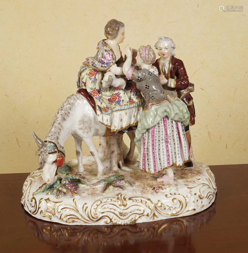 LARGE 19TH-CENTURY GERMAN PORCELAIN GROUP