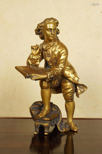 19TH-CENTURY GILT BRONZE SCULPTURE