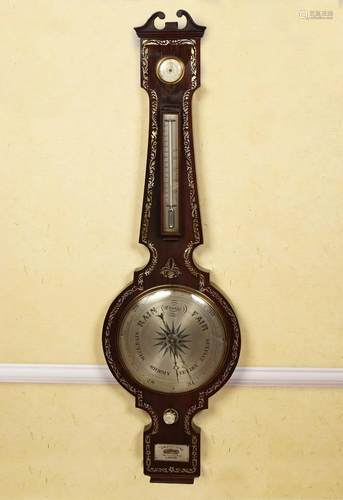 19TH-CENTURY BANJO SHAPED BAROMETER