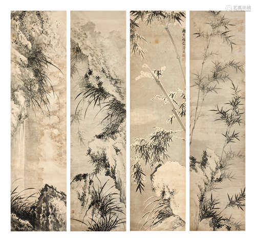 Tang Mi (18th century) Bamboo and Orchid