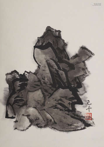 Wang Jiqian (C.C. Wang, 1907-2003) Rock, 2002