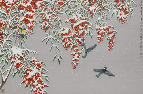 Liu Yong (born 1949) Winter Birds, 2012