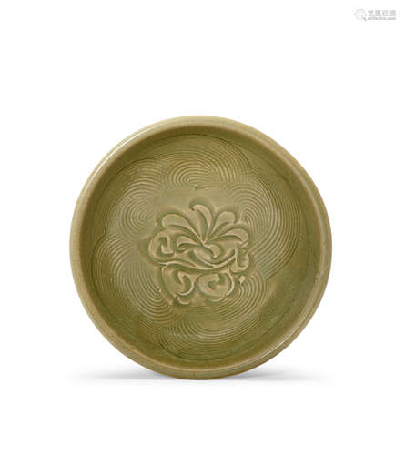 A carved and combed Yaozhou green-ware tea bowl Northern Song Dynasty