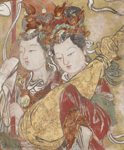 Celestial Musicians Fresco Yuan/Ming Dynasty