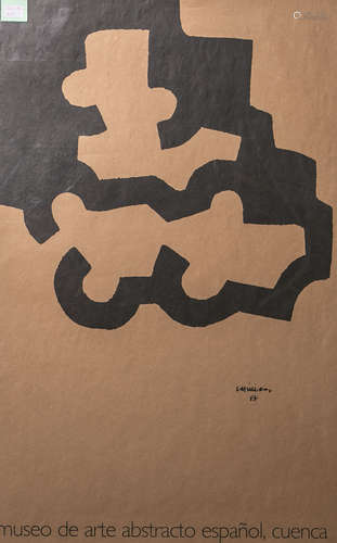 Chillida, Eduardo (1924 - 2002), Ausstellungsplakat für Chillida-Ausstellung im Museo de arte