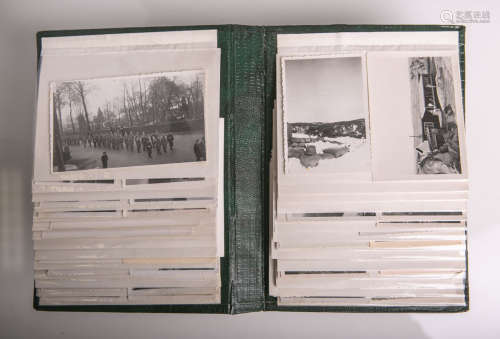 Album m. Fotoaufnahmen (Drittes Reich), 90 Fotos, überwiegend Gruppenfotos, Frontbilder u.