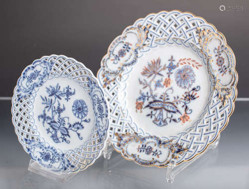 2 Teller (Meissen, blaue Schwertermarke)