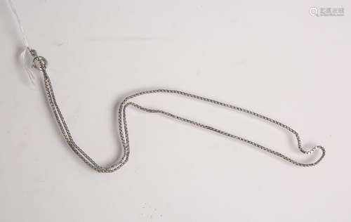 Feine Kette 925 Silber, gestempelt: Feingehalt / FBM, L. (im geschl. Zustand) ca. 20,5 cm, Gewicht