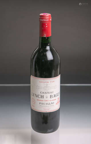 1 Flasche von Chateau Lynch Bages, Pauillac, Bordeaux, Grand Cru Classe (1989), Rotwein, 0,75 L.