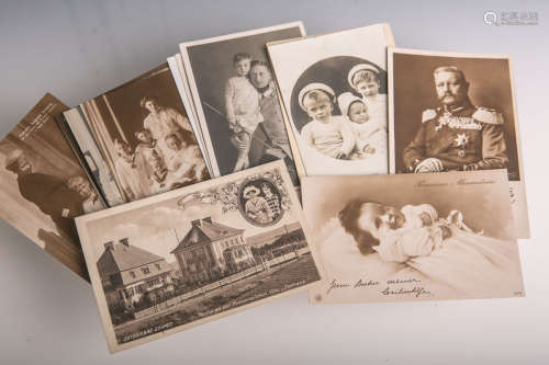 Konvolut von 16 Postkarten (Anfang des 20. Jhs.), bestehend aus div. Persönlichkeiten der Familie