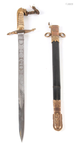 AN EARLY 20TH CENTURY BRITISH NAVAL DIRK by J. GIEVE &